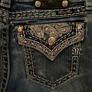 Gorgeous Miss Me Midrise Boot Jeans With 34" Inseam
